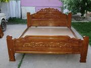 Одно- и двухспальные кровати из дерева ручной работы (резьба)